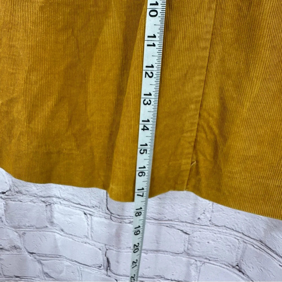 j. crew corduroy a-line mini skirt sz 2 mustart gold/yellow boho western - Picture 8 of 8
